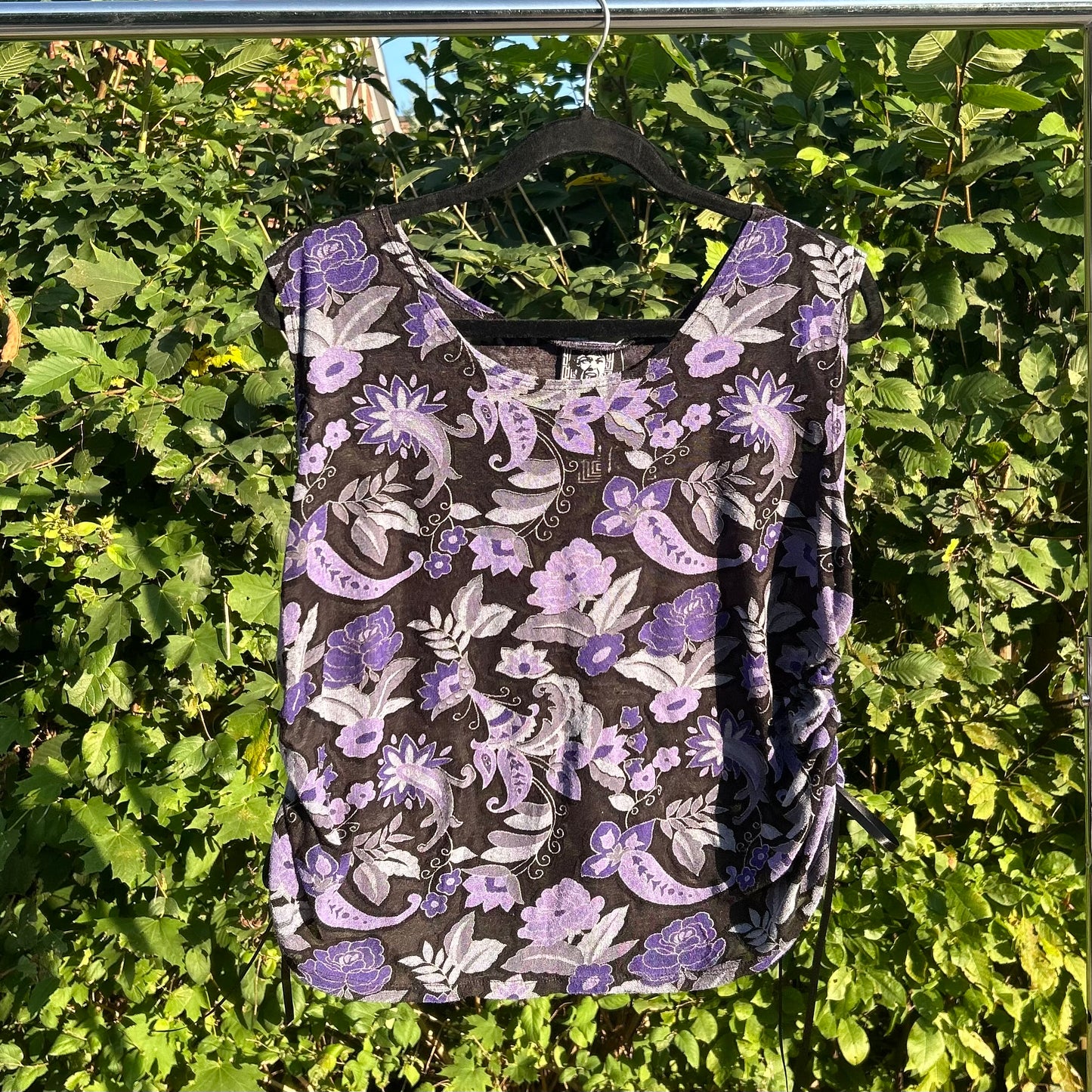 Purple Paisley Cinched Tank