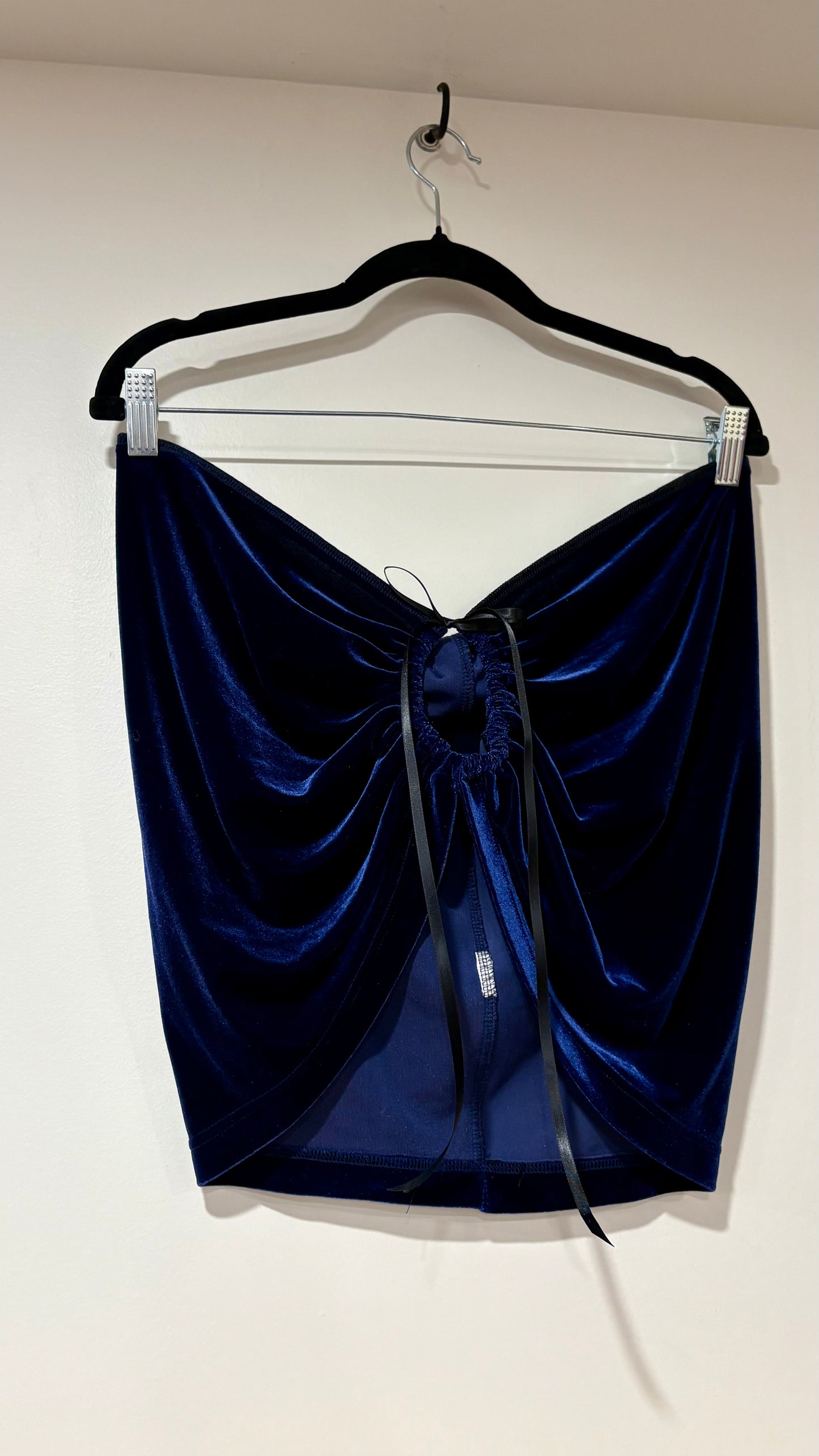 Blue Velvet Tube Top